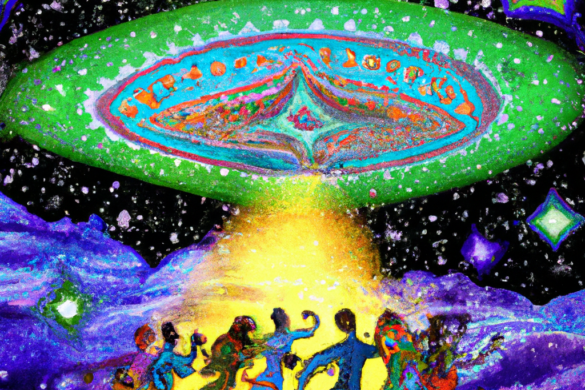Image of voters abducted by a UFO!