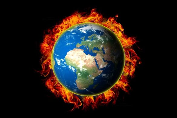 Image of flaming earth