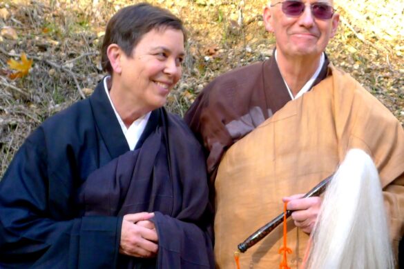 Photo of Renshin Bunce with Myogen Steve Stucky
