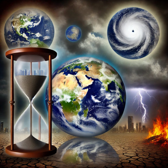 Image suggesting that time is running out for planet Earth.