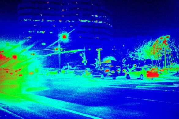 Abstract photo of traffic during SXSW, not necessarily from 1994.