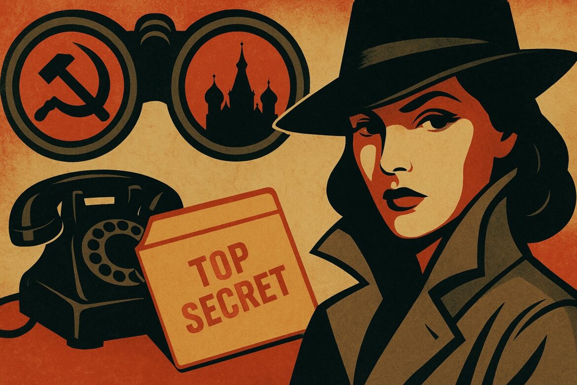 Idealized image of woman spy