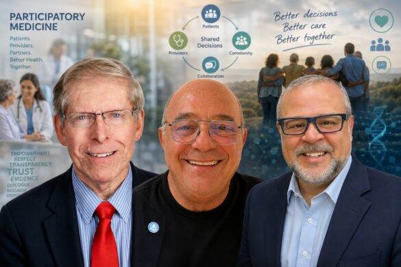 Dave deBronkart, Gilles Frydman, and Hugo Campos