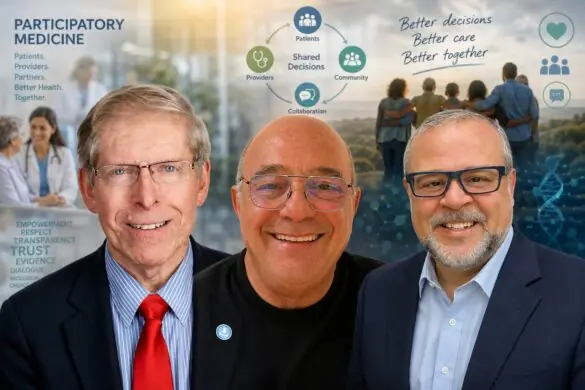 Dave deBronkart, Gilles Frydman, and Hugo Campos